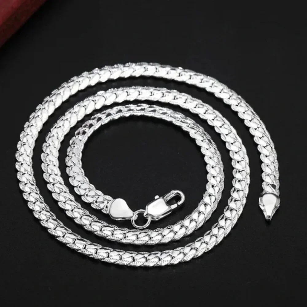NEW S925 STERLING SILVER SNAKE NECKLACE